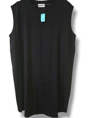 Maurices dress womens X-Large black jersey cap-sleeve knee-length casual NWT